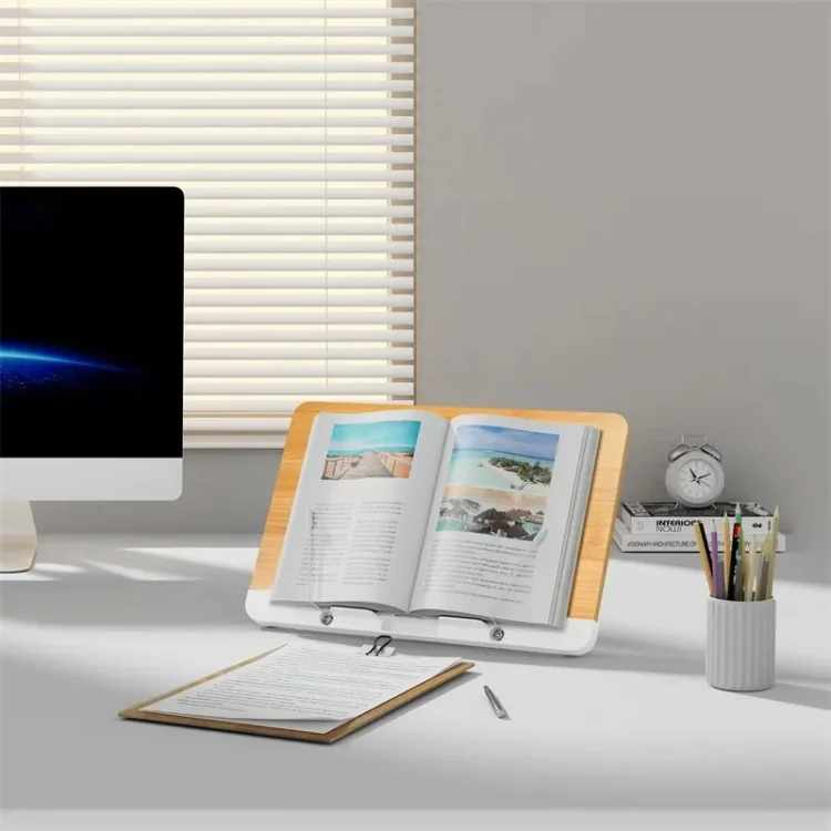 SYA0021978_2.webp BG-2 Wooden Foldable Reading Bookshelf Tablet Pc Support Stand - Image 3