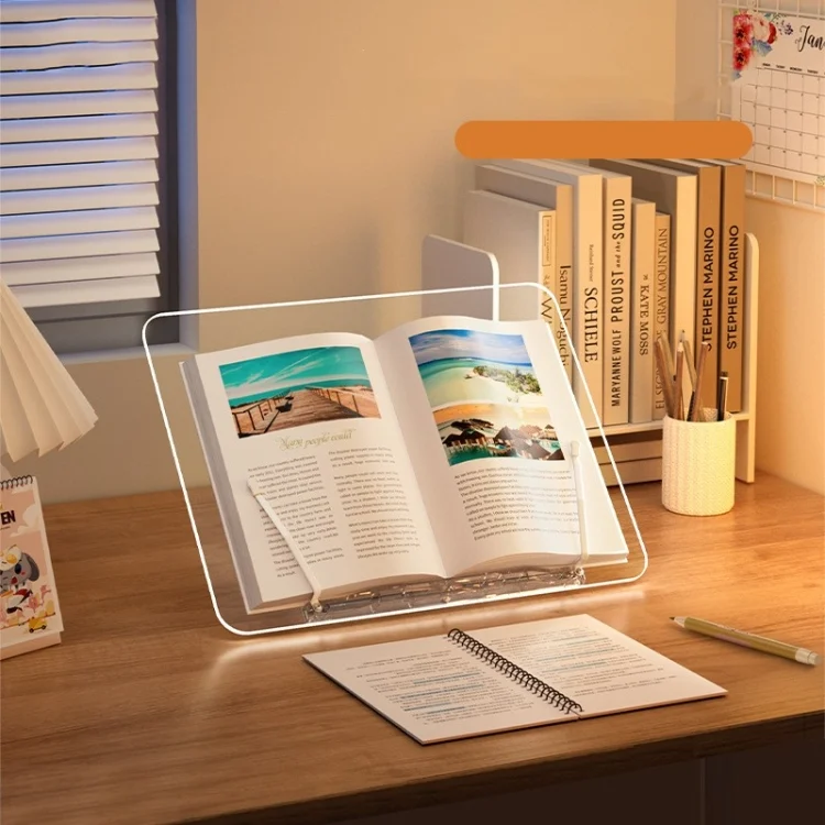 SYA0022018_2.webp BG-2Y For iPad Tablet PC Angle Adjustable Transparent Acrylic Reading Bookshelf - Image 3