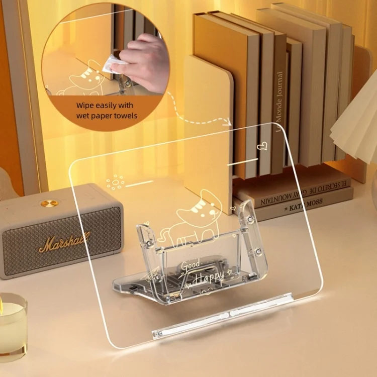SYA0022018_4.webp BG-2Y For iPad Tablet PC Angle Adjustable Transparent Acrylic Reading Bookshelf - Image 5