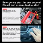 Ai8 Portable Multifunctional LCD Screen Emergency Power Supply 12V Car Start Air Pump - Image 4