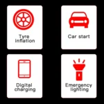 Ai8 Portable Multifunctional LCD Screen Emergency Power Supply 12V Car Start Air Pump - Image 6