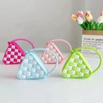 Diamond Shaped Mini Portable Shoulder Bag Silicone Handbag - Image 2