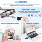 R7 Wireless WiFi Webcam Network Home Security Camera HD Night Vision Cell Phone Remote Monitor - Image 3