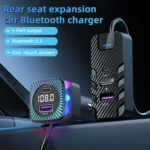 CS11 Multi-Port Rear Seat Extended Car Fast Charger Support Bluetooth MP3 Play - Image 2