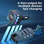 CS11 Multi-Port Rear Seat Extended Car Fast Charger Support Bluetooth MP3 Play - Image 3