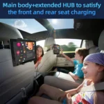 CS11 Multi-Port Rear Seat Extended Car Fast Charger Support Bluetooth MP3 Play - Image 4