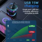 CS11 Multi-Port Rear Seat Extended Car Fast Charger Support Bluetooth MP3 Play - Image 6