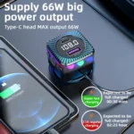 CS5 Car 3 in 1 Bluetooth 5.3 MP3 Player FM Transmitter Charger with Cable - Image 4