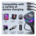 CS5 Car 3 in 1 Bluetooth 5.3 MP3 Player FM Transmitter Charger with Cable - Image 5