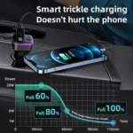 CS3 With 3 Charging Cables 66W Car Charger MP3 Player Bluetooth FM Transmitter - Image 3