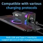 YQ3 66W Super Fast Charging 5 Port Rear Seat Extended Car Charger - Image 4