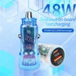 P35 48W PD30W+QC3.0 18W USB Transparent Car Quick Charge - Image 2