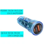 P35 48W PD30W+QC3.0 18W USB Transparent Car Quick Charge - Image 4