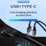 P35 48W PD30W + QC3.0 18W USB Transparent Car Charger with Type-C to 8 Pin Phone Data Cable - Image 5