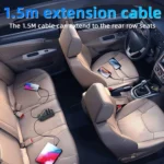 YQ5 PD 105W Cigarette Lighter Adapter 5 Multi Ports Car Charger for Rear Seat 105W Fast Car Charger - Image 5