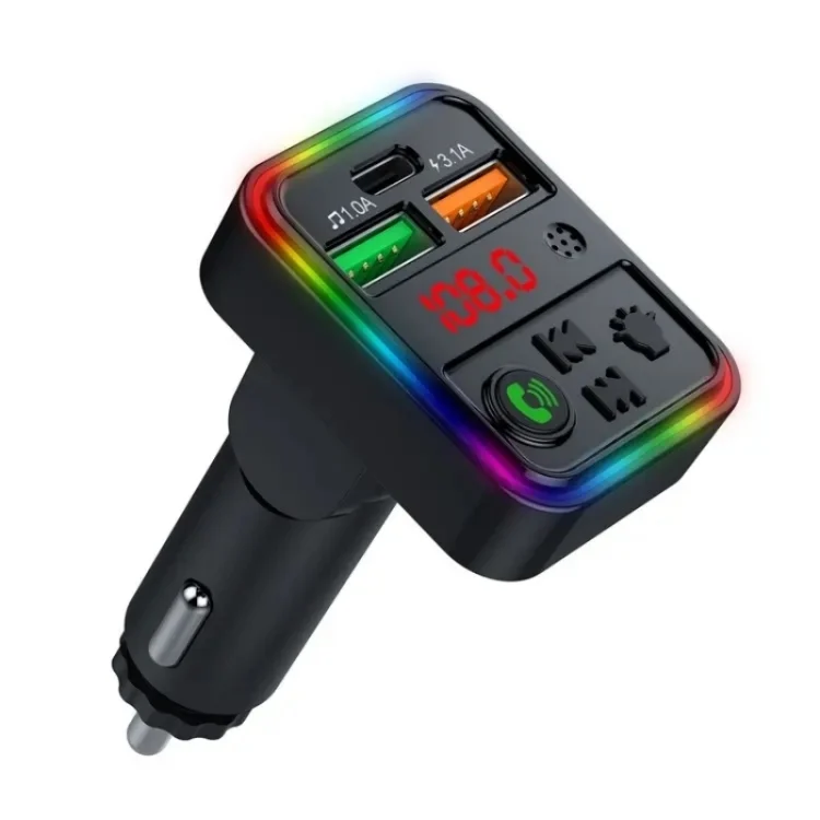 SYA0023551.webp P18 Double USB Cigarette Lighter Bluetooth Car MP3 Music Player Hands-Free Calling Car Audio Device - Image 1