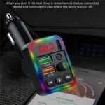 P19 Support U Disk Wireless 7-Colors LED Backlit Car MP3 Hands-Free Bluetooth Calling Car Audio Charger - Image 7
