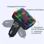 P22 Support MP3 Player USB Port Bluetooth FM Transmitter in-Car Adapter PD Car Charger - Image 5
