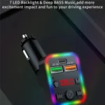 P22 Support MP3 Player USB Port Bluetooth FM Transmitter in-Car Adapter PD Car Charger - Image 6