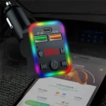 P22 Support MP3 Player USB Port Bluetooth FM Transmitter in-Car Adapter PD Car Charger - Image 7