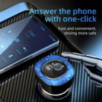 C41 Star Light Car Charger ABS Adapter FM Transmitter Bluetooth Hands-free Call MP3 Music Player - Image 4