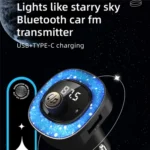 C41 Star Light Car Charger ABS Adapter FM Transmitter Bluetooth Hands-free Call MP3 Music Player - Image 5