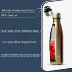 JUNSUNMAY 304 Stainless Steel Double-layer Vacuum Insulated Water Bottle - Image 4