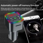 Colorful light Car Hands-free Call Bluetooth Receiver Support U Disk MP3 Player - Image 6