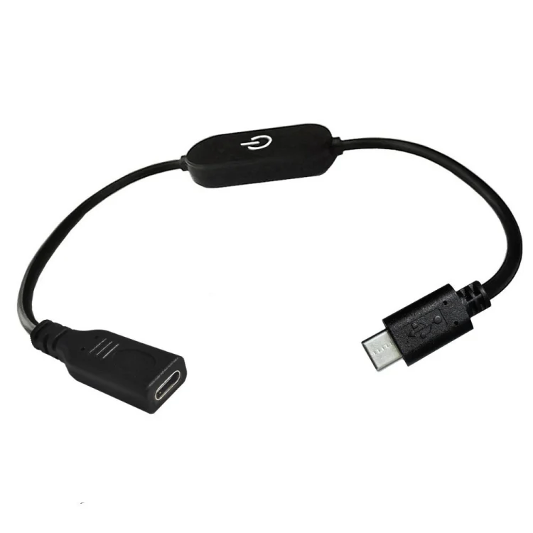 Type-C Male to Female LED Touch Inline Dimmer Switch Controller for Single Color, Length 30cm