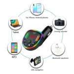 P25 Phone Dual USB Cigarette Lighter Charger Bluetooth Hands-Free Car Player - Image 3