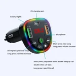 P25 Phone Dual USB Cigarette Lighter Charger Bluetooth Hands-Free Car Player - Image 5