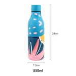JUNSUNMAY Geometric Patterns Coating 304 Stainless Steel 550ml Water Vacuum Bottle - Image 2