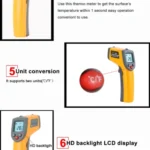 Digital Laser Infrared Temperature Sensor Controller GM320 Handheld Thermometer - Image 6
