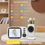 MC632A 2 Way Voice Talk Temperature Monitoring Baby Camera 3.2 inch Screen Baby Monitor - Image 6