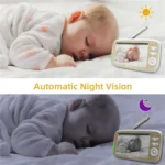 VB803 Built-in Lullabies PTZ Rotation HD Baby Security Camera 5-inch Baby Monitor - Image 7