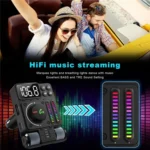 MT01 Car FM Transmitter MP3 Music Player Bluetooth Adapter Type-C + USB Car Charger - Image 4