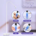 HD-AL10 UV Manicure Eyelash Beauty Floor Lamp Focus Adjustment Touch Dimming with Foot Switch - Image 7