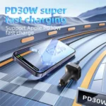 C54 PD 30W Dual USB Car Charger Alloy Car Bluetooth Adapter FM Transmitter MP3 Player - Image 4