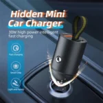 A1 QC 3.0+PD 30W Dual Car Charger Hidden Car Cigarette Lighter Phone Fast Charging Adapter - Image 2