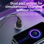 A1 QC 3.0+PD 30W Dual Car Charger Hidden Car Cigarette Lighter Phone Fast Charging Adapter - Image 5