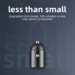 A1 QC 3.0+PD 30W Dual Car Charger Hidden Car Cigarette Lighter Phone Fast Charging Adapter - Image 7