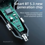 C6 Type-C+2 USB Fast Charger Audio MP3 Player Digital Display FM Car Bluetooth Transmitter - Image 5