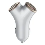 A2 2 USB + 2 Type-C Phone Fast Charging Power Adapter 78W Y-Shaped Car Charger