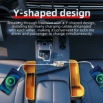 A2 2 USB + 2 Type-C Phone Fast Charging Power Adapter 78W Y-Shaped Car Charger - Image 7