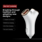 A2 2 USB + 2 Type-C Phone Fast Charging Power Adapter 78W Y-Shaped Car Charger - Image 10