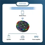 Q10 With Colorful Lamp 2-in-1 Bluetooth 5.3 Wireless Transmitter / Receiver MP3 Player Adapter - Image 3