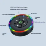 Q10 With Colorful Lamp 2-in-1 Bluetooth 5.3 Wireless Transmitter / Receiver MP3 Player Adapter - Image 7