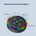 Q10 With Colorful Lamp 2-in-1 Bluetooth 5.3 Wireless Transmitter / Receiver MP3 Player Adapter - Image 8