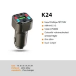 K24 Dual Ports Car Charging Adapter Car Charger PD 30W QC 3.0 Super Charger - Image 5