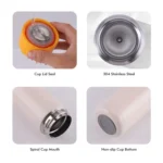 JUNSUNMAY 420ml Vacuum Insulated Water Bottle with LED Temperature Display - Image 4